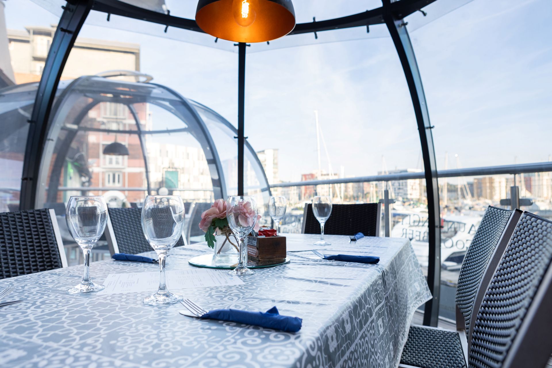 Isaacs on the Quay Dining Domes 