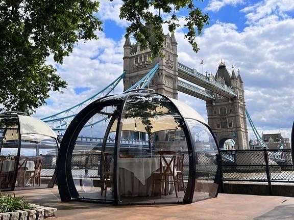 Stylish dining domes overlooking Tower Bridge 