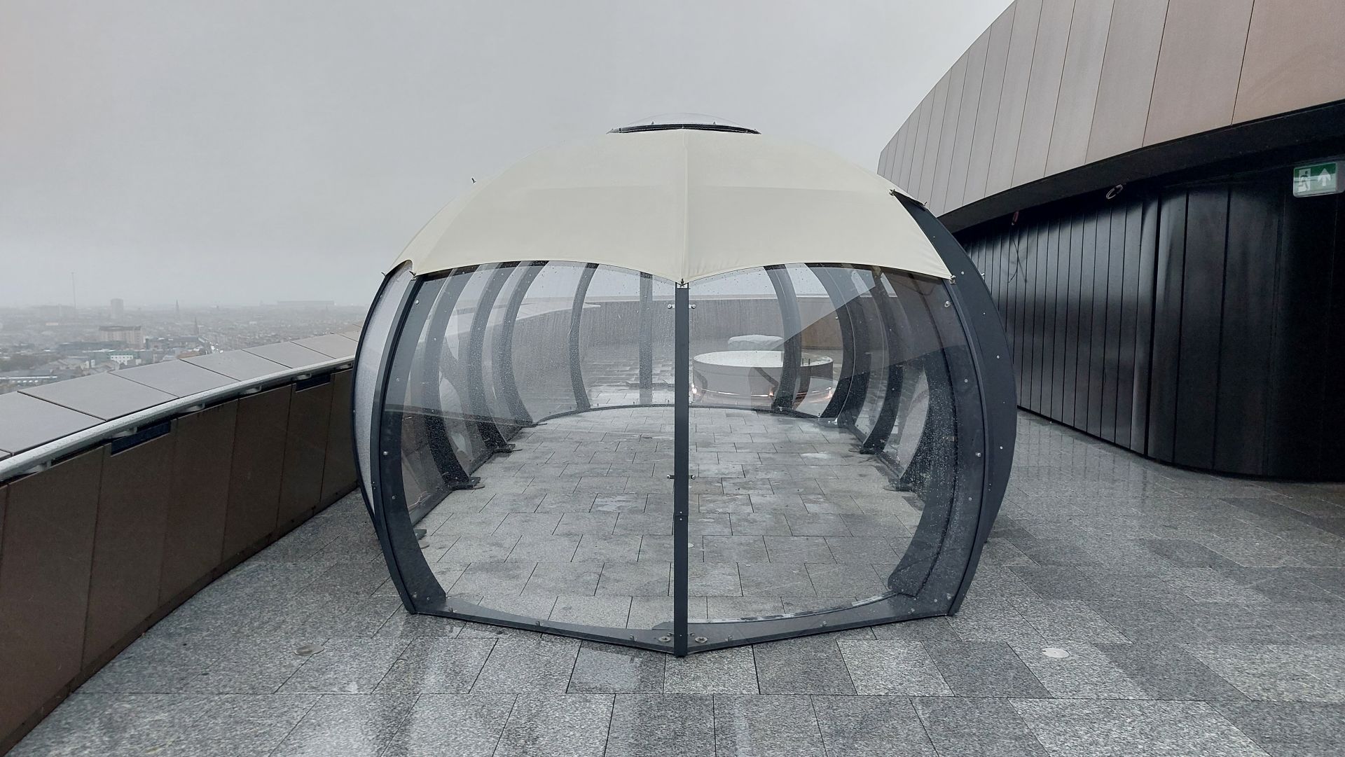 Large stretch pod on the rooftop terrace at the W Hotel in Edinburgh 