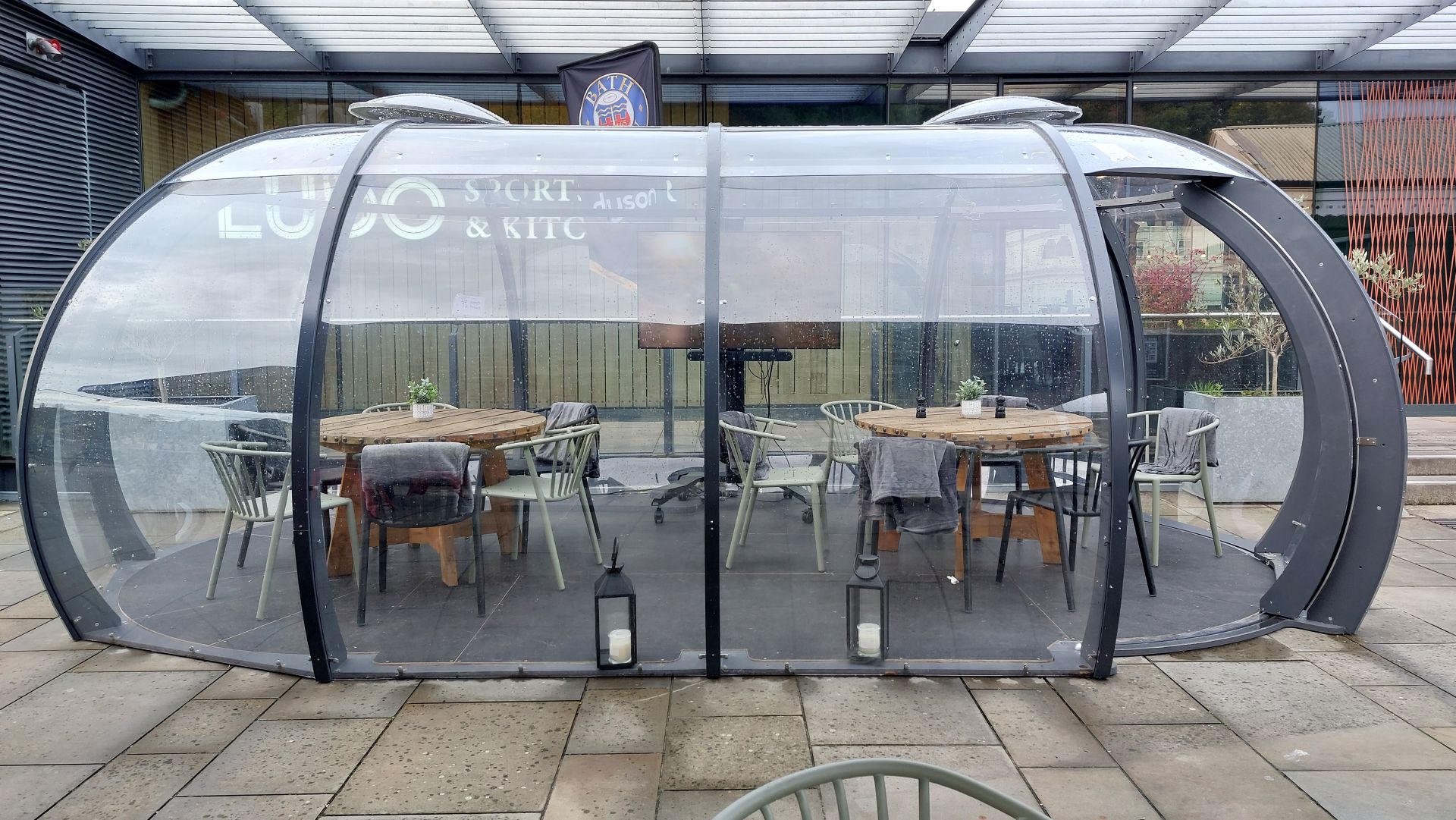 Allpod Stretch 2 in Bath for outside dining and drinking at the Ludo 