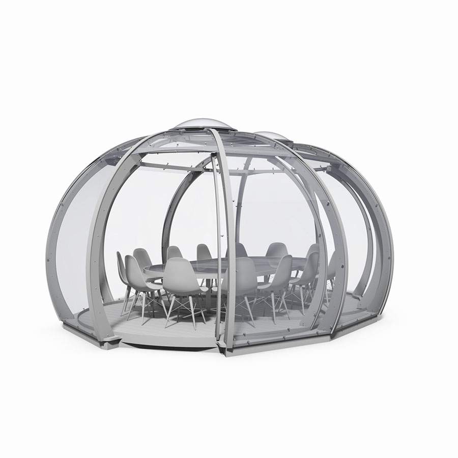One door Allpod Stretch 1 with table seating for private dining 