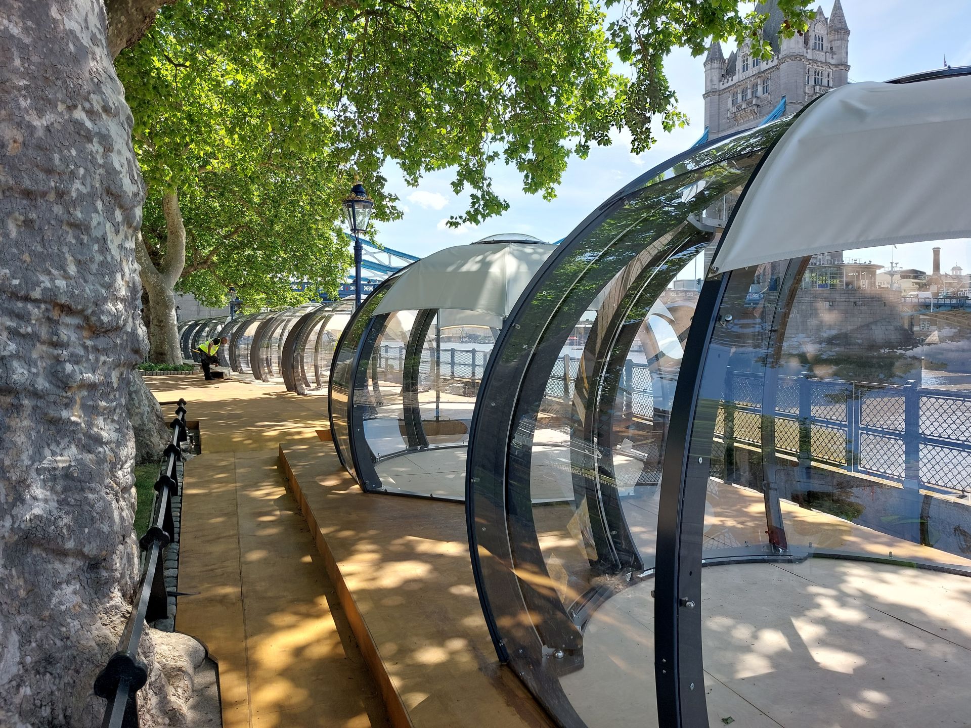 The Glass Room dining pods event Tower Bridge 